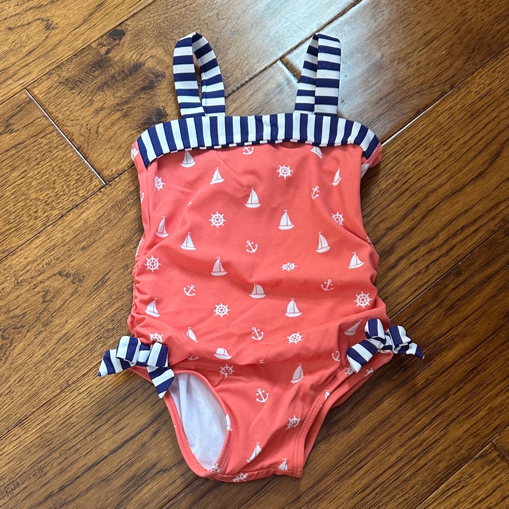 Nautical Coral Swimsuit by Janie and Jack